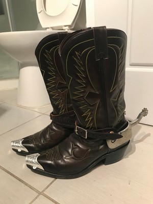 cowboy boots metal toe tips