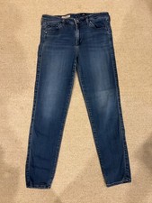 AG Adriano Goldschmied Jeans Women 31R The Prima Crop Mid-Rise Cigarette Blue