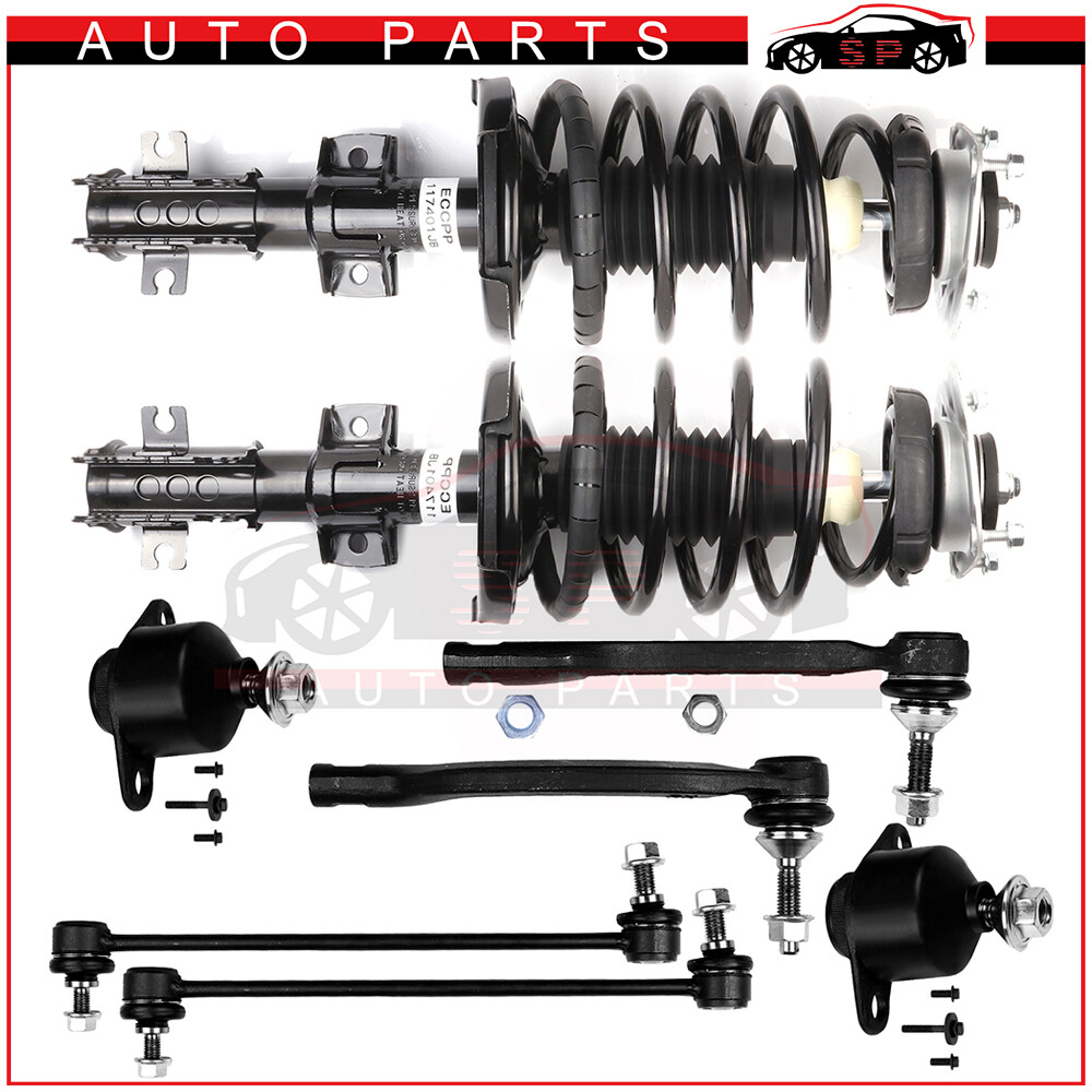 Front Struts & Tie Rods & Sway Bar & Ball Joints Kit For Volvo V70 S80