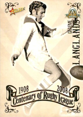 2008 ST GEORGE DRAGONS NRL Card GRAEME LANGLANDS Centenary