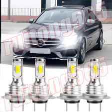 For Mercedes-benz C250 C300 C350 - 4x Combo Headlight High Low Beam Led Bulbs