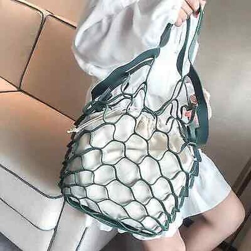 Bolso de Mujer Grande Bolsa Verde Amarillento Bandolera Suave Moda Cómoda 2139