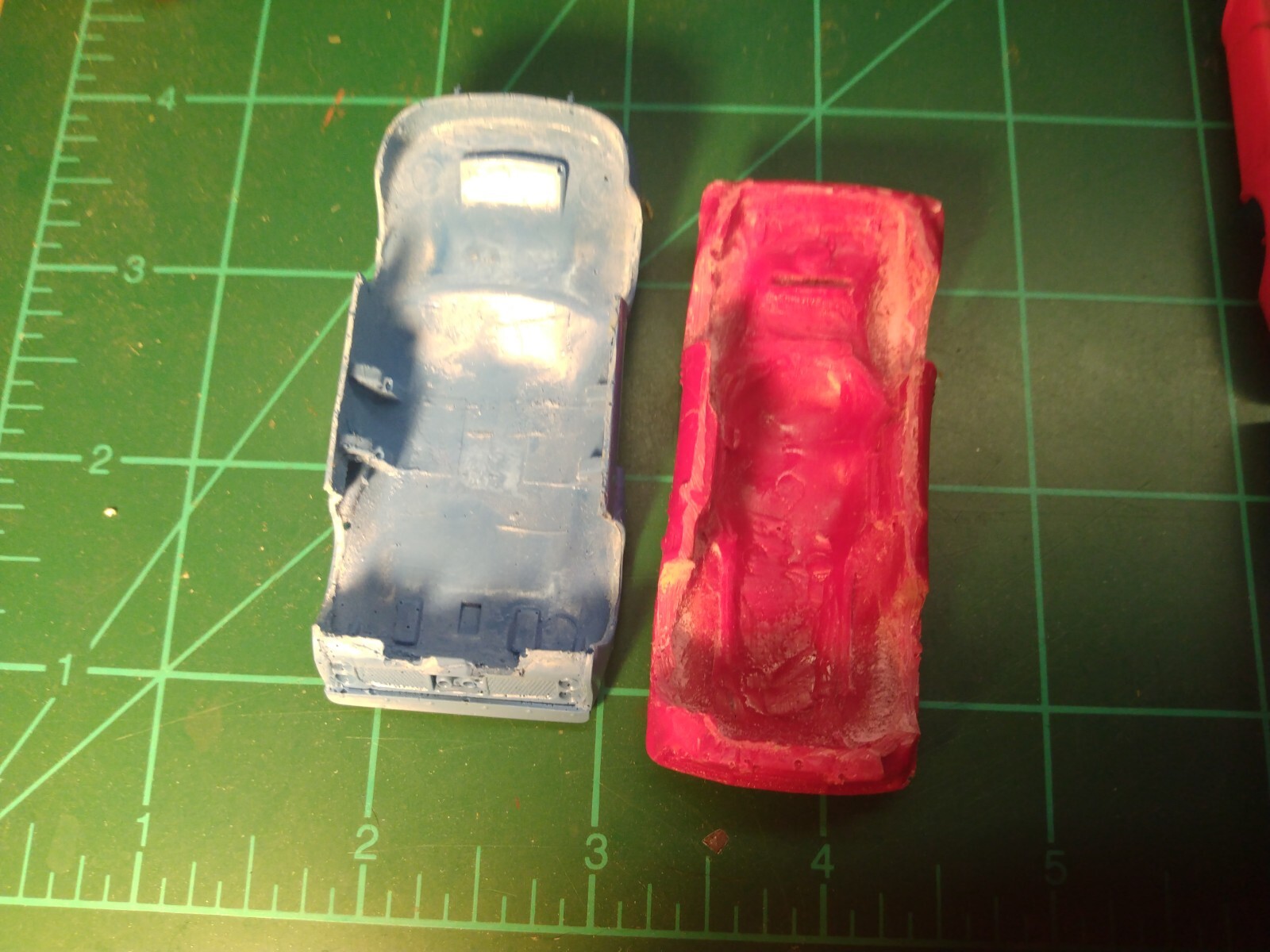 2 Custom HO Slot Car Resin Bodies GT40 MK II & Ferrari 330P4 Fit AFX