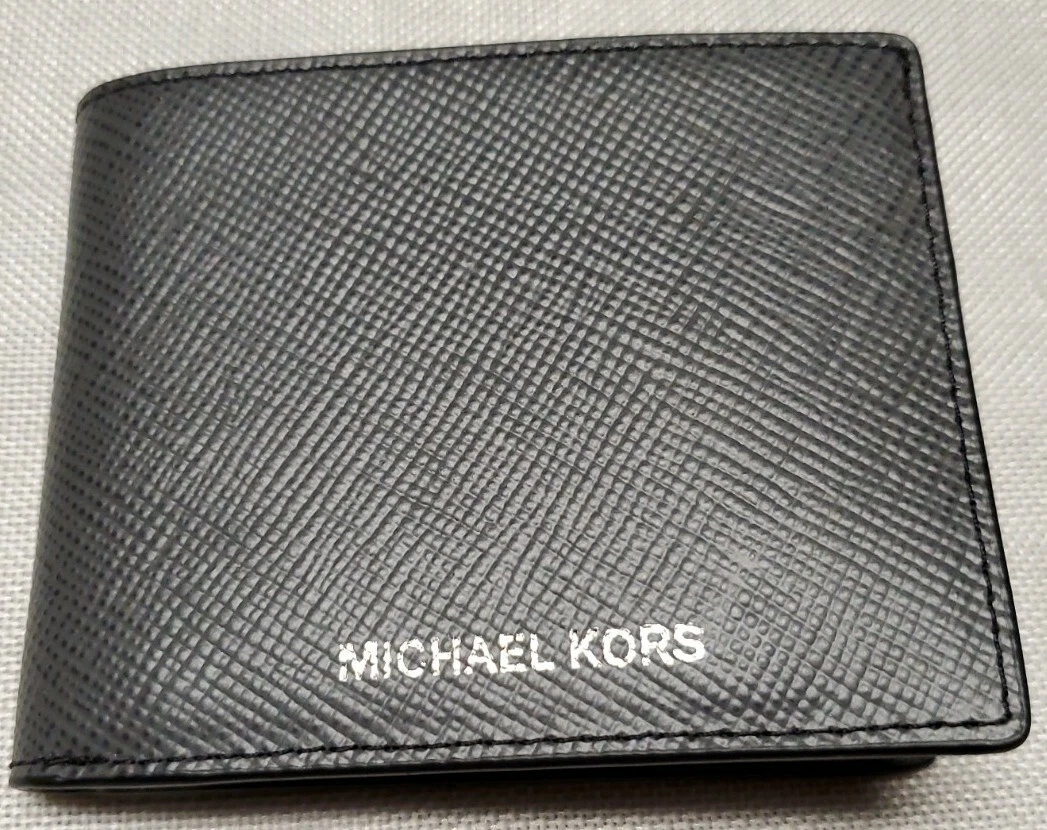 Michael Kors Men's Harrison Slim Billfold Wallet Leather - Black 