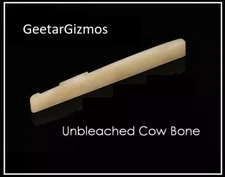 GeetarGizmos UNBLEACHED BONE SADDLE for Acoustic Guitar - UNIVERSAL FIT