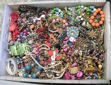 Huge Jewelry Lot 3 - 4 Pound Lbs Vintage Now Junk Craft Wear Pieces Parts Tangle
