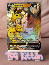 *CUSTOM* Jolteon V 003/009 TR Trainer Cosplay Handmade Textured Art TCGKITTEN