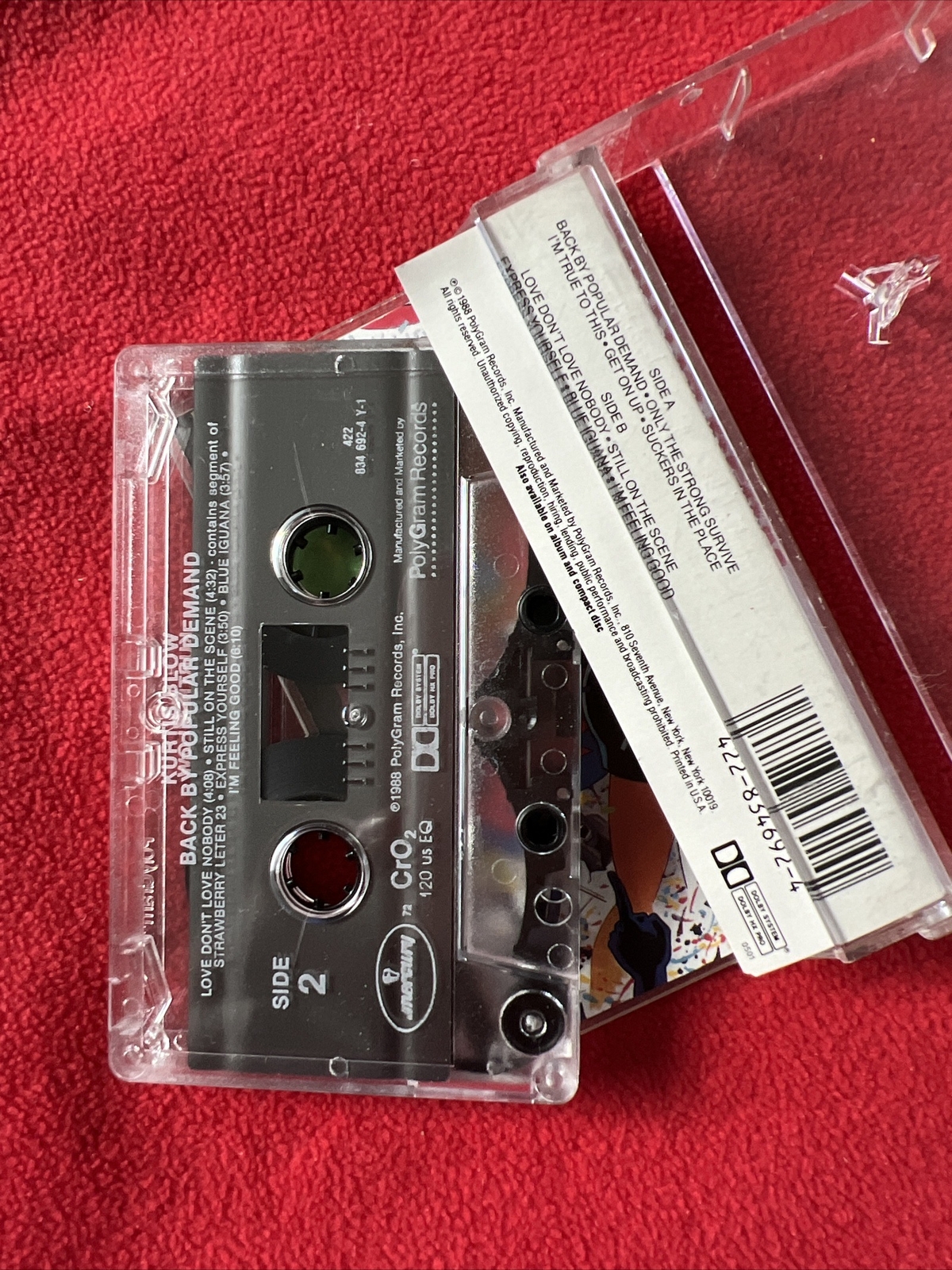 KURTIS BLOW BACK BY POPULAR DEMAND Cassette Tape OG 1988 Rap HipHop