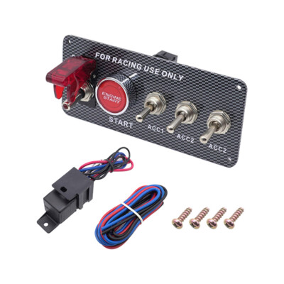 5 in 1 Zündschalter Schalter Panel Start Druckknopf Kippschalter für Rennwagen