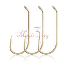 100Pcs Dry Fly Streamer Fly Hooks Nymph High Carbon Steel Fly Tying Fishing Hook
