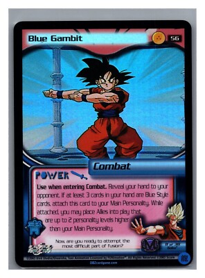 1x DBZ CCG BLUE GAMBIT 56 HOLO FOIL BUU SAGA SCORE DRAGON BALL Z LIMITED