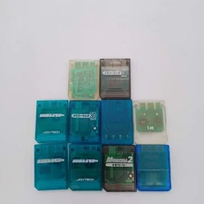 PlayStation 2 PS1 PS2 Memory Card 1MB 2MB Lot of 10 Mixed 15 or 30 block Tested