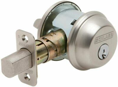 Schlage Single Cylinder Satin Nickel Deadbolt B60N 619C | eBay