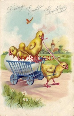 embossed Tuck & Sons ''EASTER POST CARDS'' Series No. 111 LOVING EASTER GREETINGS