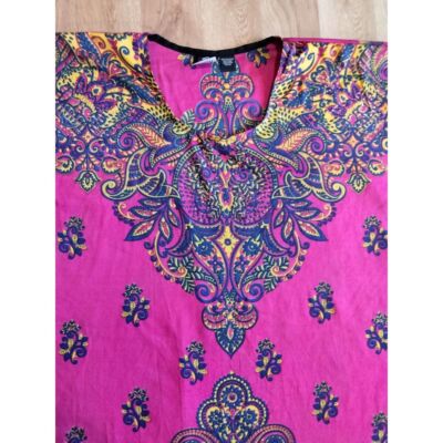 Esy Studio Ey Women's Pink Floral And Paisley Tunic One Size