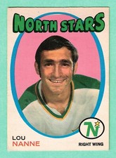 (1) LOU NANNE  1971-72 O-PEE-CHEE  # 240 NORTH STARS CREASED CARD (I6279)