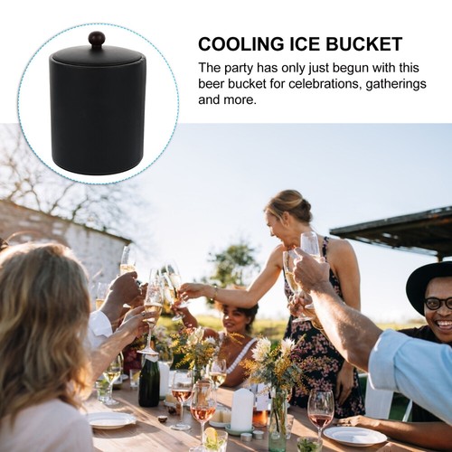 Ice Bucket with Lid and Tong Restaurant Stainless Steel Tongs for Freezer - Picture 3 of 12