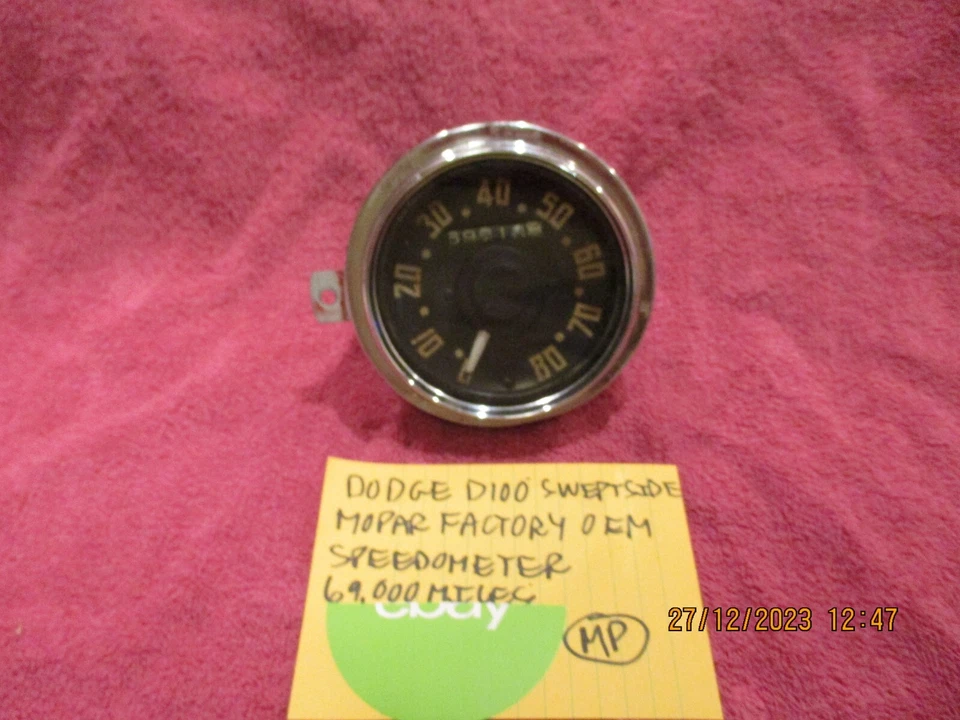 Camión Dodge D100 genuino Mopar fábrica OEM velocímetro envío gratuito Foto 2 de 4