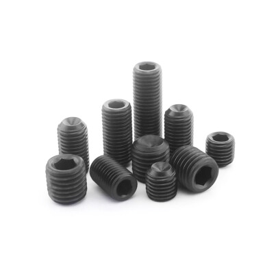 Cup Point Grub Screws M3 M4 M5 Set Screws Black A2 Stainless Steel Machine Screw