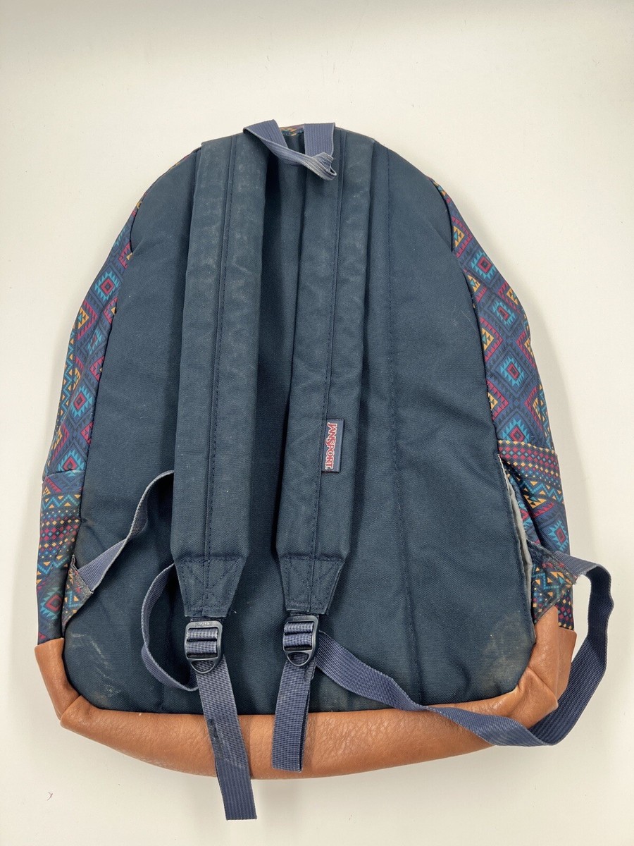 JanSport City View Aztec Print Multicolor Backpack Leather Bottom | eBay JanSport City View Aztec Print Multicolor Backpack Leather Bottom | eBay