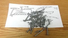 1955 1956 1957 CHEVY INTERIOR GARNISH MOLDING CHROME SCREW SET 2 DOOR HARDTOP