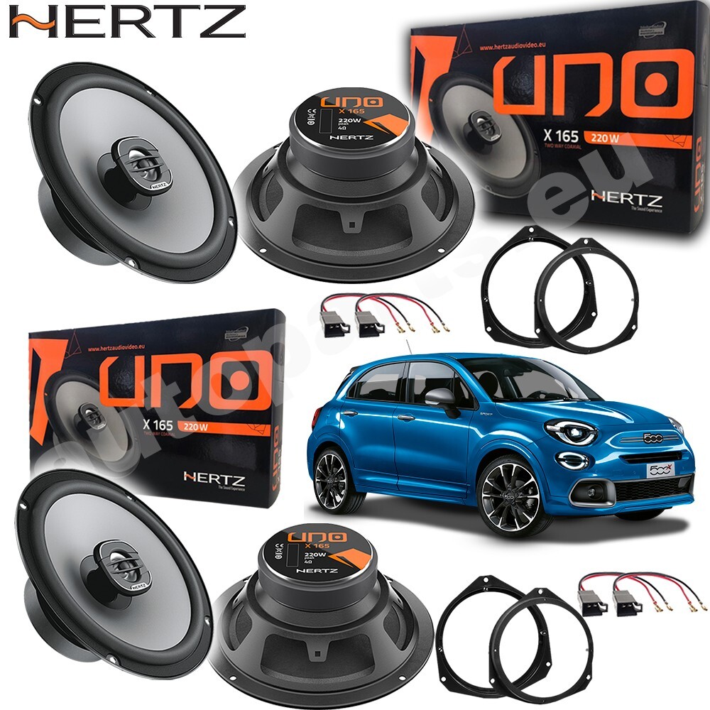 Upgrade Audio Fiat 500X: Kit Hertz X165 4 Casse 220W Alta Fedeltà