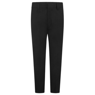2er-Pack Jungen schwarz verstellbare Taille schmale Passform Schuluniform Hosen Größe 8-15 Jahre