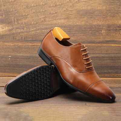 Comfortable Dress Shoes Men, Fashionable Oxford Gentlemen's Social Men's  Shoe | eBay