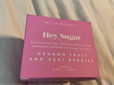 BNIB NCLA Beauty Hey Sugar All Natural Body Scrub in Dragon Fruit & Acai  8.8 oz