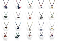 NFL 18" Sports Beads With Medallion Necklace Rico Industries