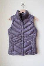 A+ Womens North Face 550 Down ACONCAGUA Vest Puffer Purple Jacket Coat Small