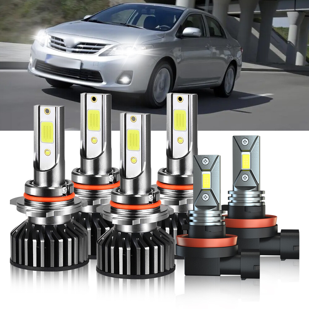 Para For Toyota Corolla 2009 2010 2011 2012 Combo 6x LED Faro + Luces