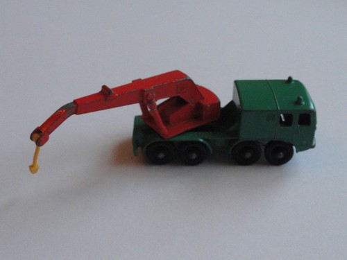 VINTAGE LESNEY MATCHBOX #30 8 WHEEL CRANE 1965 GREEN & ORANGE - Bild 4 von 6