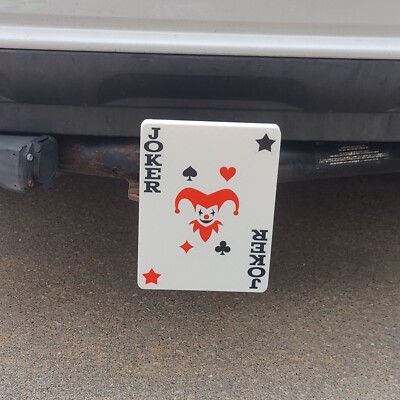 The Joker!  Custom 2 inch tow hitch cover - BIG 8.8 x 6.8 Inches