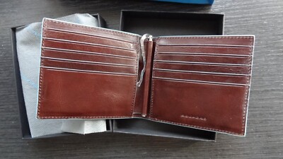 PIQUADRO Black Square RFID Leather Card Holder PP2762B3R