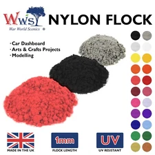 1mm Nylon Fibre Flock - 22 Colours - Car Flocking Dashboard Restoration DIY