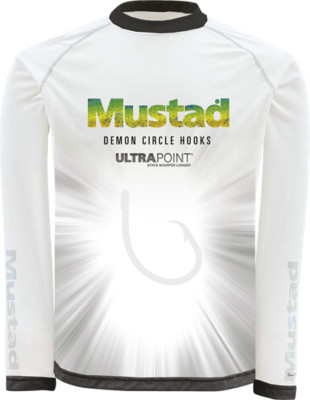 Mustad Day Perfect Fishing Shirt UV  UPF-30 Choose Size !! Mahi White SALE! | B8