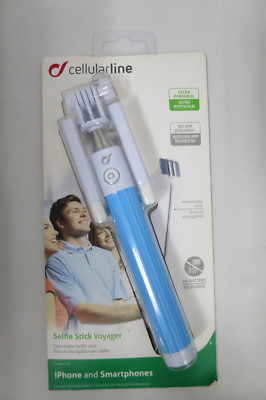 Cellularline Selfie Stick Voyager Selfiestange 25-95cm Handy Halterung Stab 197
