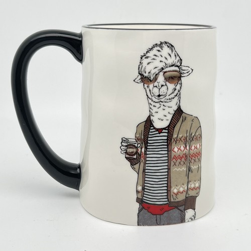 Hipster Llama Man Coffee Tea Mug Cup 17.5oz Signature Housewares Animal