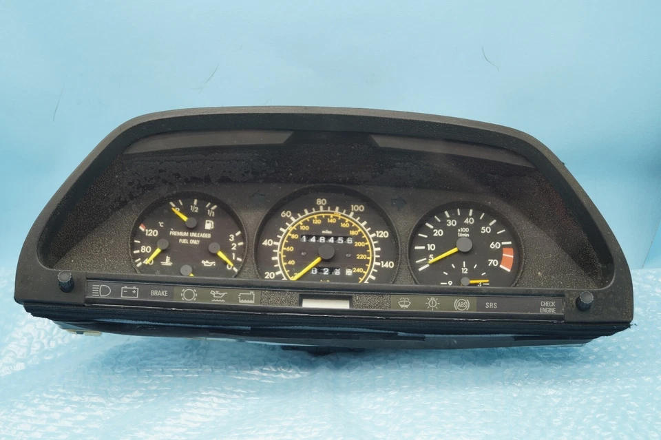 ✅ Painel de medidores de painel de instrumentos velocímetro Mercedes w126 300SE 300SEL FABRICANTE DE EQUIPAMENTO ORIGINAL - Imagem 2 de 4