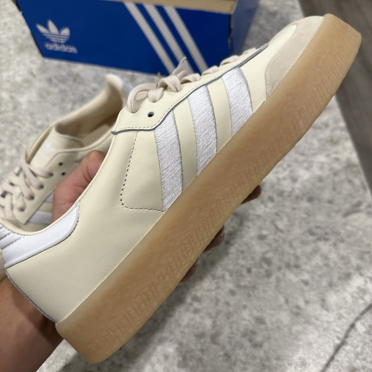 Size 11 Woman's (9.5 Men's) - Adidas Sambae Wonder White
