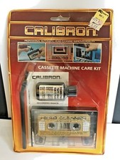 Vintage Calibron Audio Cassette Tape Head Cleaner W / Cleaning Solution Brush
