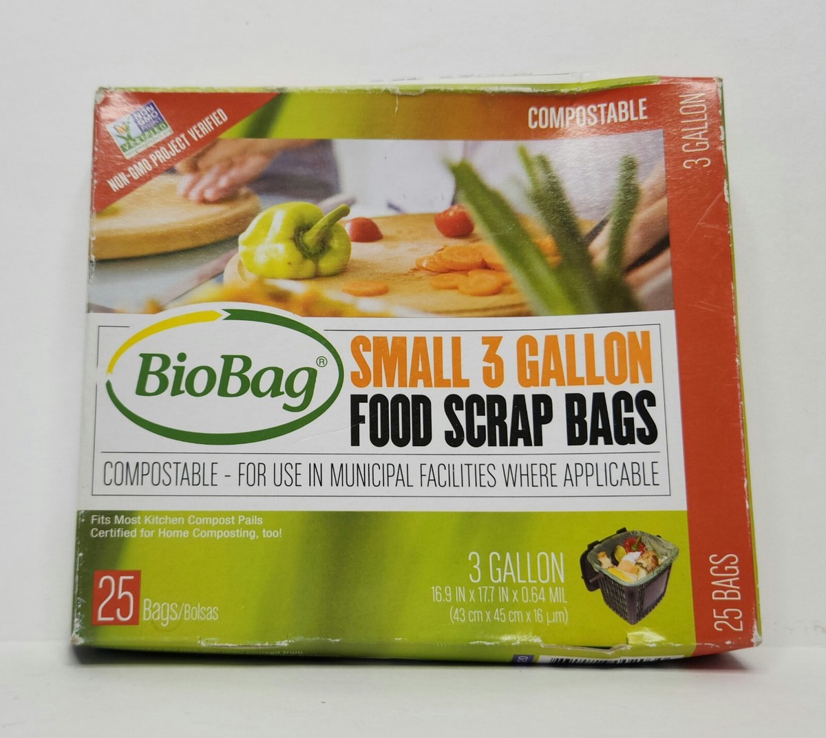 Biobag, Food Waste Bags, Gallon, 25 Count Open Box (23/25)