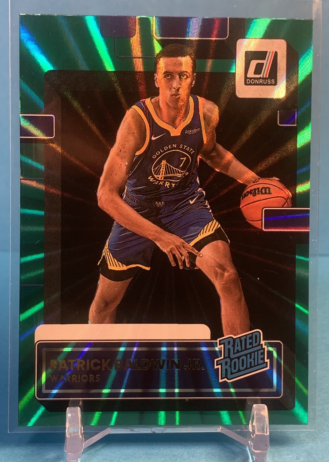 Patrick Baldwin Jr 2022-23 Panini Donruss #228 RC Green Laser Rated Rookie SP
