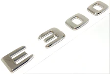 #2 CHROME E300 REPLACEMENT FOR MERCEDES REAR TRUNK EMBLEM BADGE NAMEPLATE DECAL
