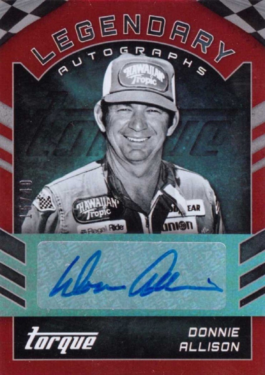 Donnie Allison 2016 Panini Torque Legendary Autograph Red 15/40 auto