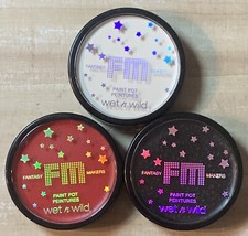 3 Wet n Wild Fantasy Makers FM Paint Pot Cream Face Body Paint WHITE RED BLACK