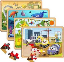 Puzzles for Kids Ages 4-6, Set of 4 Packs with 24-Piece,Preschool...