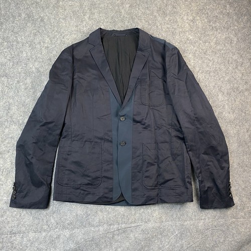 NEW Allsaints Jacket Mens 42 Black Sport Coat Unstructured Blazer Surgeons Cuffs