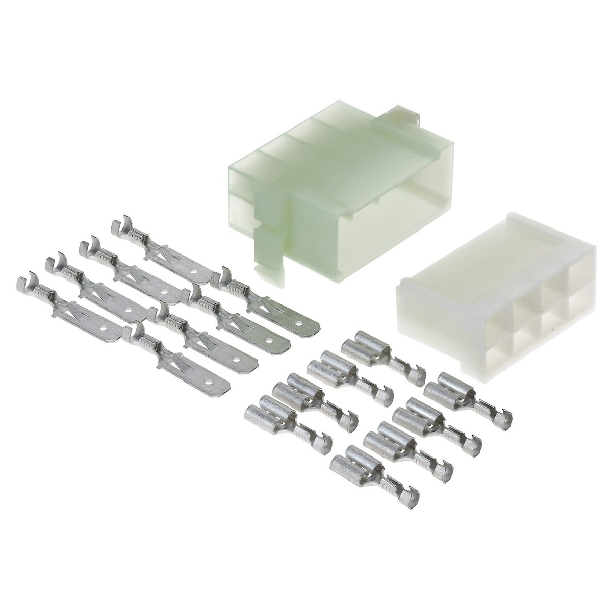 Autoconnector Fastin-Faston 2-polig female behuizing - wit